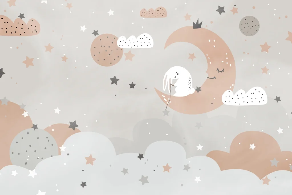 Papier peint Lune et étoiles - Saldi Straordinari – Offerte possibilités Speciali Disponibili Adesso