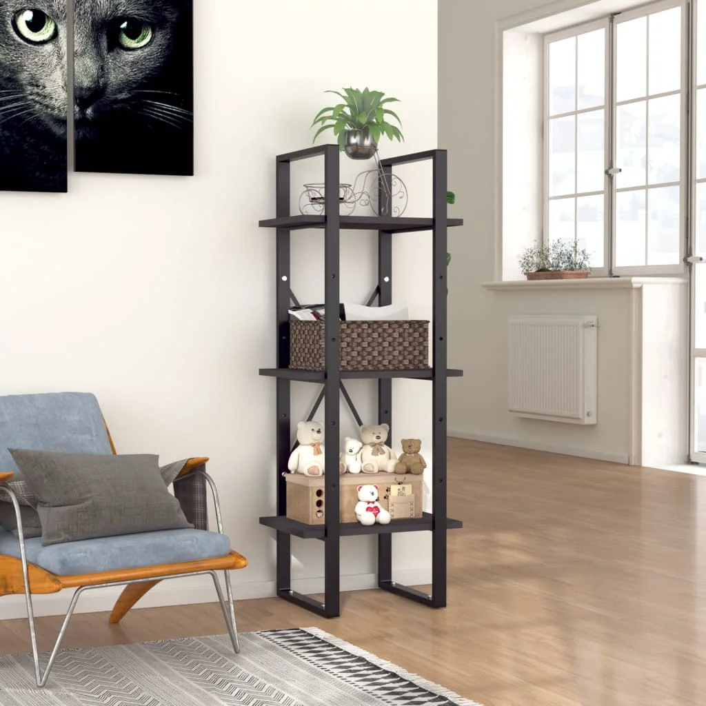 Etagère en bois gris foncé et métal 40×100 (MARKETPLACE) - Édition Limitée – L’Art de la Table Française en Promotion ! - the masie etagère bois édition art table promotion