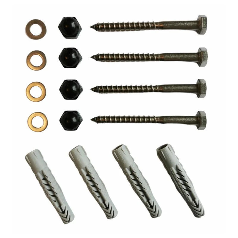 Kit d'installation pour support, bouton de couverture noir - Organisation de la maison Lot avec des solutions de rangement