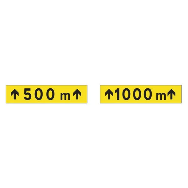 Panonceau de chantier Mistral KM2 Distance + flèche. Délai de livraison 48h à 72h en fonction de la quantité(exprimer l’urgence de votre commande) - Saldi manuels Straordinari – Offerte Speciali Disponibili Adesso