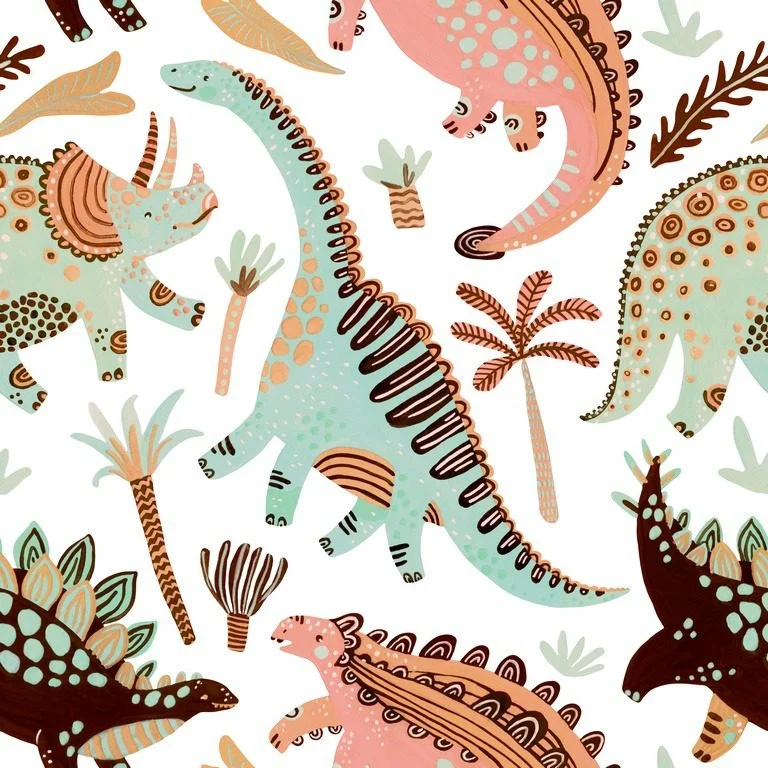 Peinture murale Dinosaures de bande dessinée - Saldi Straordinari – Offerte Speciali Disponibili Adesso - Poster