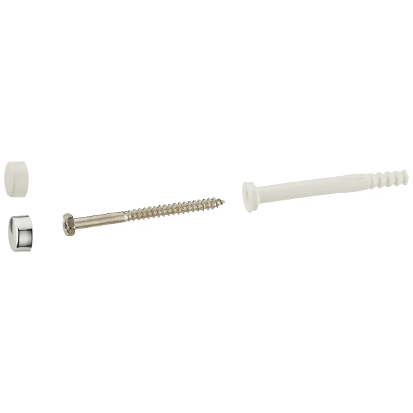 Fixations WC tirefonds 6x80 mm chevilles 8x80 Jeu mm avec cuvette de protection x2 - Accessoires Outdoor pour Plus de Liberté de Mouvement