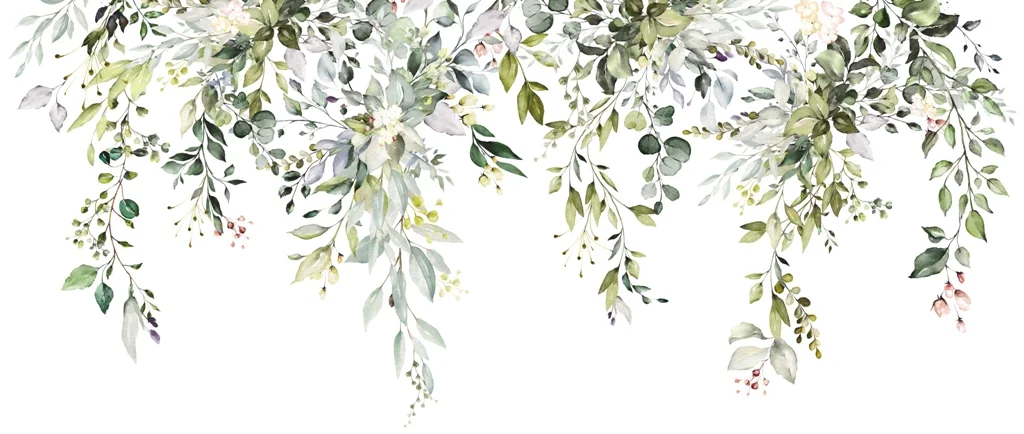 Papier peint Vert délicat en blanc - Saldi Straordinari – Offerte Speciali Disponibili Adesso - Dessin