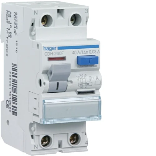 INTERRUPTEUR DIFFERENTIEL 2POLES 25A 300mA HI CFH225F HAGER - Saldi Straordinari – Offerte Speciali Disponibili Adesso - disjoncteur 300ma