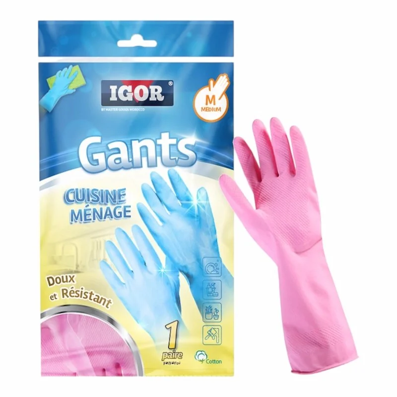 Gants de Menage Medium IGOR - Ménage ​Boulangerie-Pâtisserie | Pain au Levain & Viennoiseries