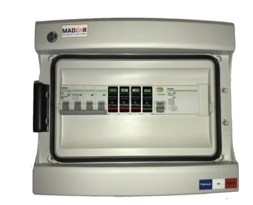 MADEnR Coffret PV AC triphasé C63 Éclairage qualité frais port offerts
