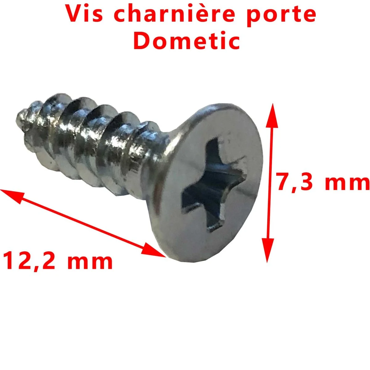 Une vis de support de charnière porte refrigerateur RM7601L, RM7605L, RM7651L, RM7655L, RM7801L, RM7805L, RM7851L, RM7855L, RMT7650L, RMT7651L, RMT7655L, RMT7851L, RMT7855L Dometic - Accessoires Outdoor pour Plus de Liberté de Mouvement Fixation DROIT de grille Dometic pour RGE2000,