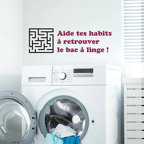 Sticker citation “Aide tes habits à retrouver le bac à linge” - Saldi Straordinari – Offerte Speciali Disponibili Adesso EQUIK PRODUCTS Affiche Buanderie | Décoration Buanderie | Guide Détachant |  Poster Lessive, Laverie, Machine à laver | Entretien du Linge (Adieu les