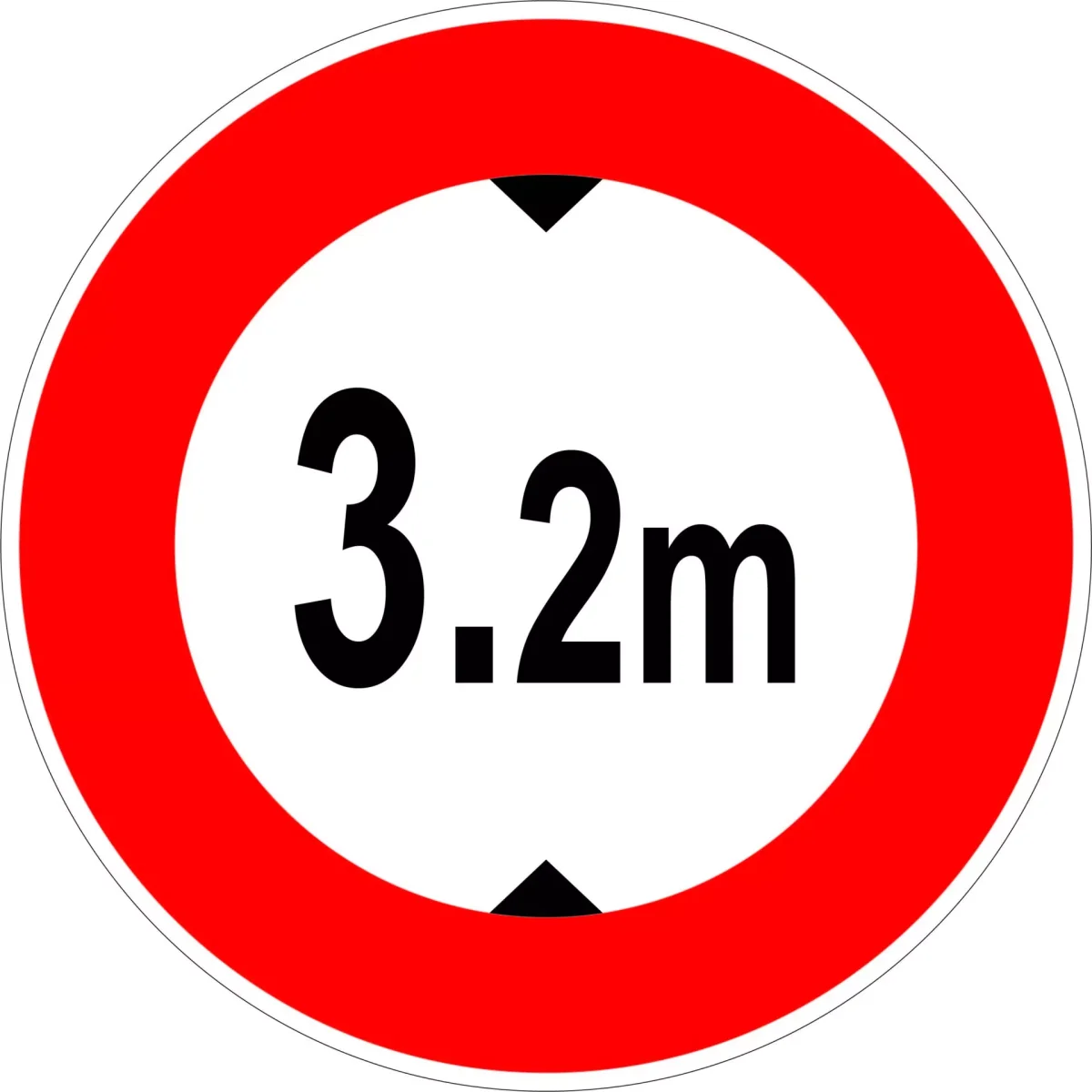 PANNEAU B12 – LIMITE HAUTEUR 3.2M - Saldi Straordinari – Offerte Speciali Disponibili Adesso PANNEAU DE SIGNALISATION HAUTEUR LIMITEE (D0913) 980 x 350 mm Matière PVC |  Leroy Merlin