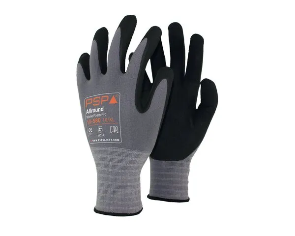 PSP Allround Werkhandschoenen Zwart 10-580 Maat 9 Roy (12 paar) - Vins Rouges Harmonieux pour Chaque Occasion