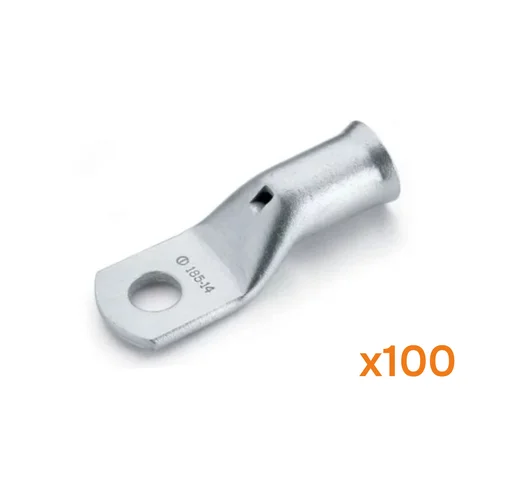 COSSE TUBULAIRE – CUIVRE NFC 20-130 – SECTION – 10mm² – diam. 5mm (100 pcs) - Éclairage de qualité avec frais de port offerts - {'count': 1, 'name': 'Normes'}