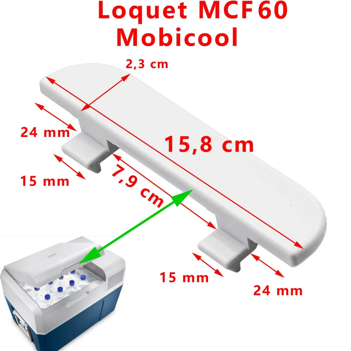 Poignée blanc pour MCF60 par Mobicool - Accessoires Outdoor pour Plus de Liberté de Mouvement - {'count': 1, 'name': 'Compresseur'}