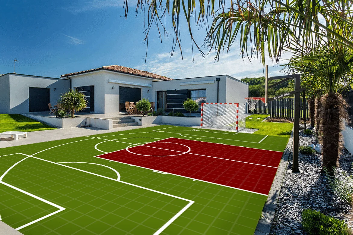 Dalles pour terrain multisport basketball et football 7x10m - Matériel sport pas cher – Meilleur rapport qualité-prix - {'count': 1, 'name': 'Performance'}