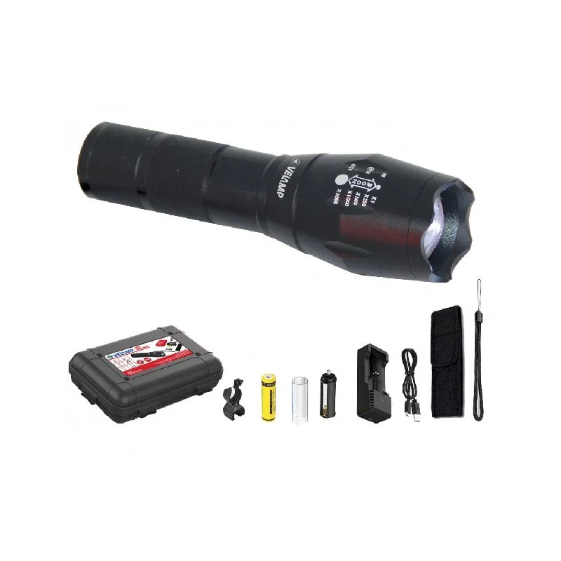 Lampe torche LED 10W rechargeable + accessoires + ?tui rigide – STEEL - Saldi Straordinari – Avidsen Offerte Speciali Disponibili Adesso
