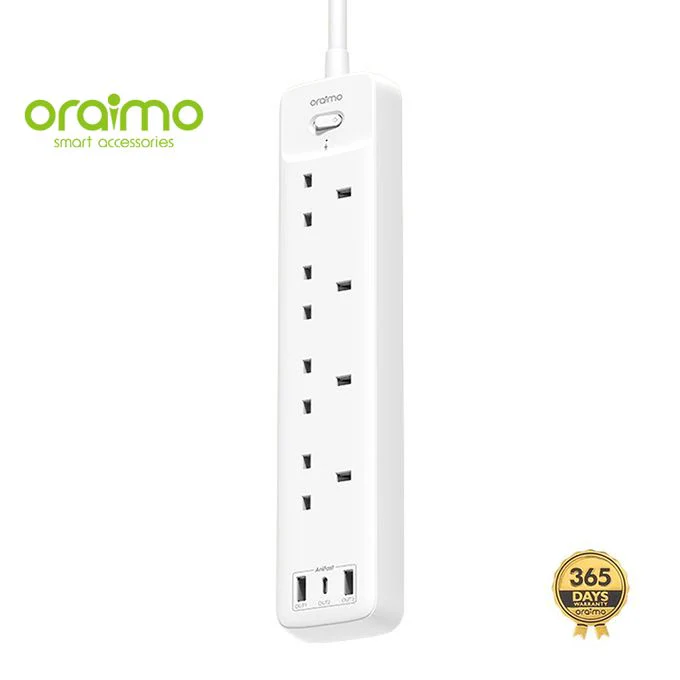 Oraimo Powerhub Smart Prise extension Charge Rapide Blanc ​Drones Professionnels Grand Public Boutique Française