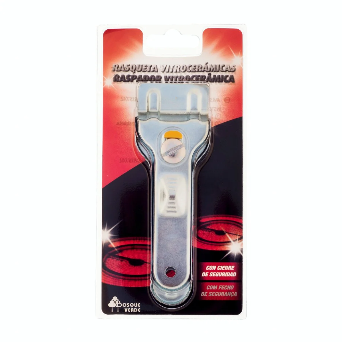 Grattoir en vitrocéramique avec verrouillage de sécurité – Del Bosque - Organisation de la maison avec des solutions de rangement - {'count': 1, 'name': 'pièces'}