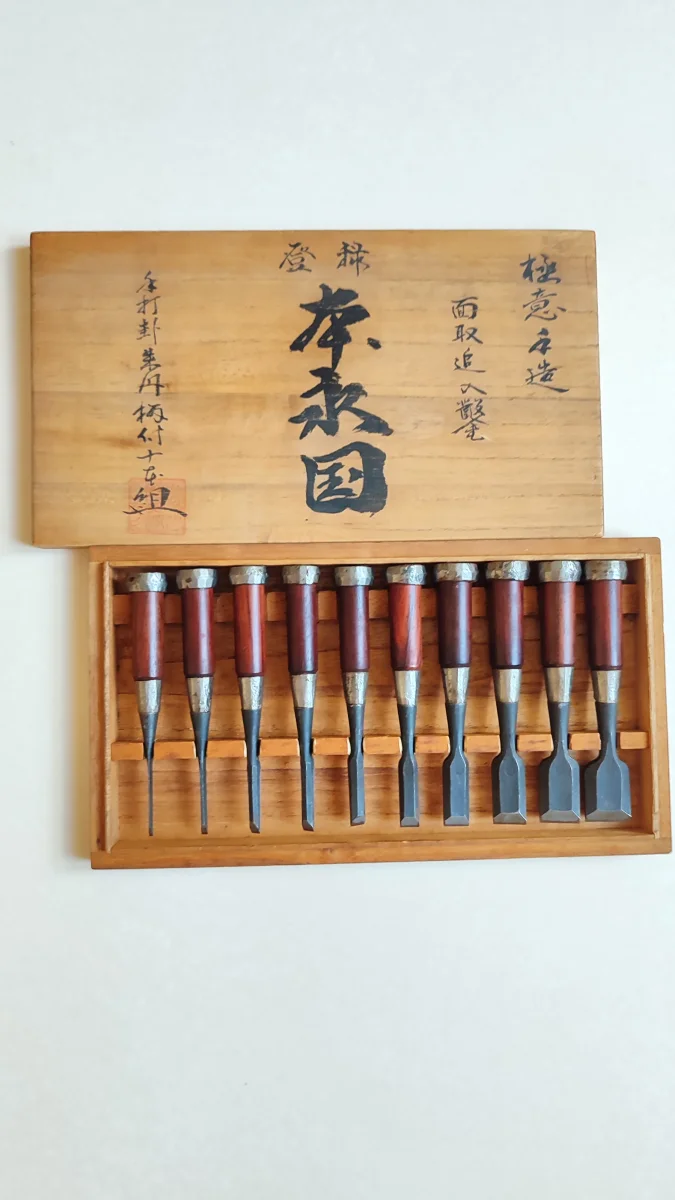 Micro set matériel de ciseaux japonais "Nomi" 1.6, 3, 5, 6, 8, 9, 12, 15, 18, 21mm "Hon Nagakuni" - Accessoires Outdoor pour Plus de Liberté de Mouvement