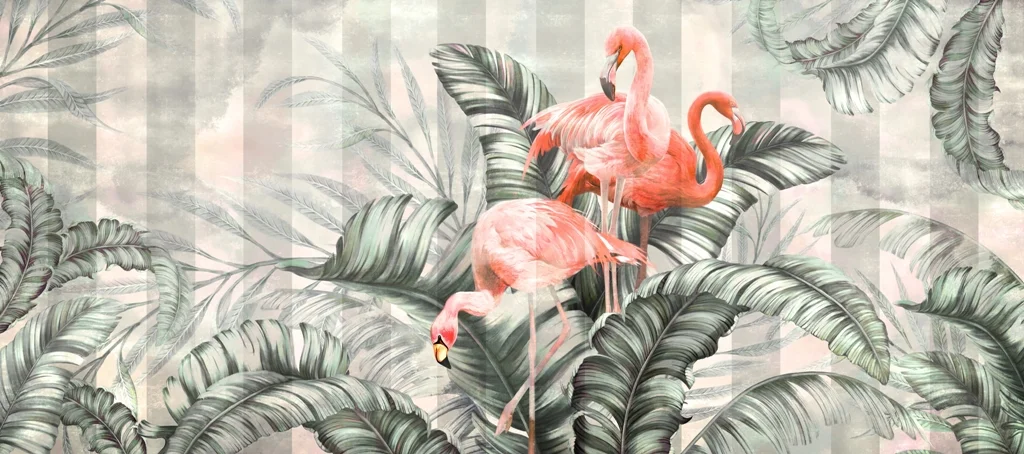 Papier peint Flamants feuilles Saldi Straordinari Offerte Speciali Disponibili Adesso