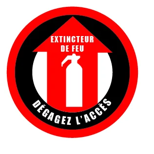 DuraSign pictogramme EXTINCTEUR DE FEU – DÉGAGEZ flèche L’ACCÈS (ROND) - Saldi Straordinari – Offerte Speciali Disponibili Adesso