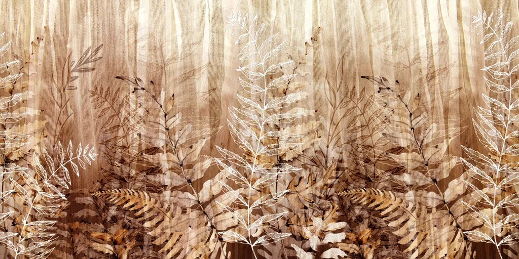 Papier Forêt feuilles fougère Saldi Straordinari Offerte Speciali Disponibili Adesso