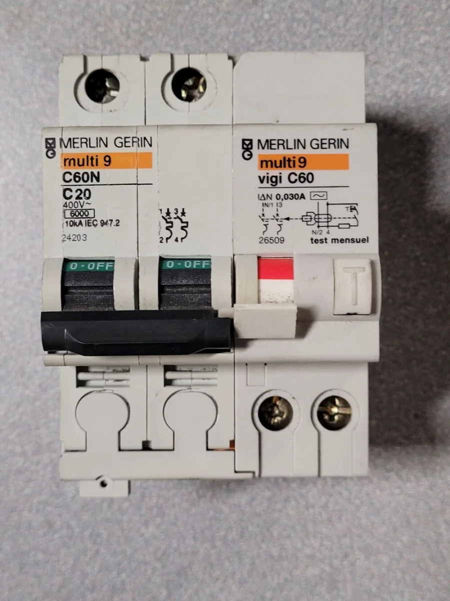 Disjoncteur 2P 24203 + Différentiel 26509 - Éclairage de qualité avec frais de port offerts Disjoncteur différentiel sensible 300mA mono ND DPE1.2P.45