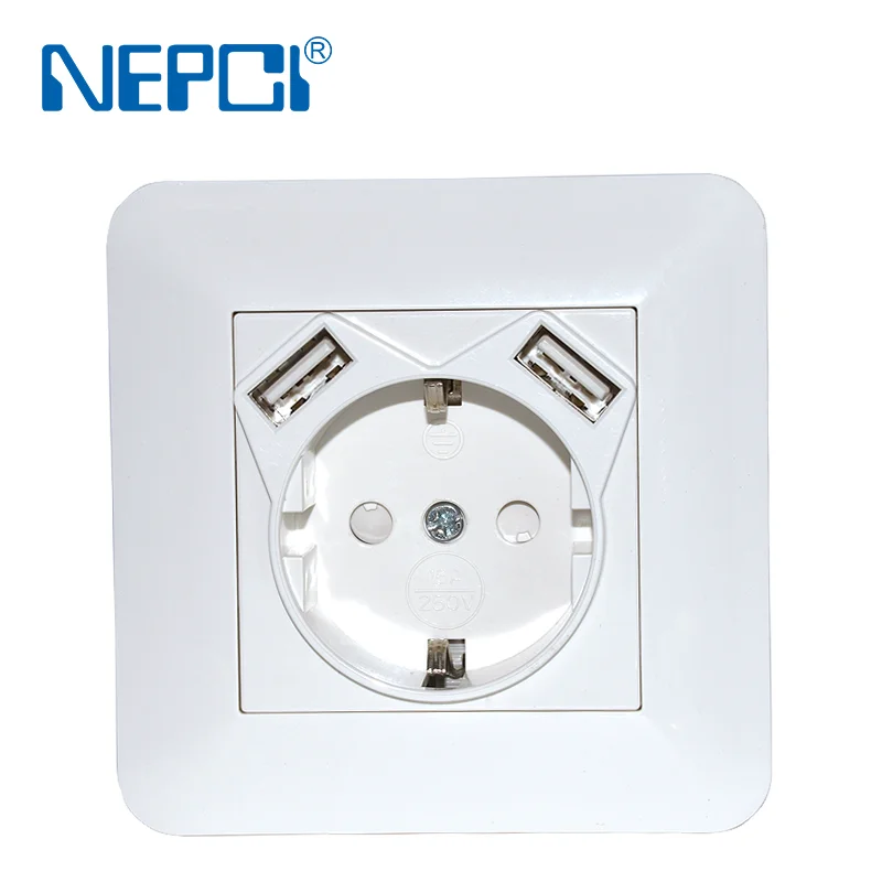 Prise murale avec 2 ports USB 2.4A. - Organisation de la maison avec des solutions de rangement - câbles prise port organisation maison solution rangement