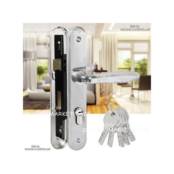 Poignée De Porte + Serrure Encastrable + Canon Avec 5 Clés inox – Gris - ​Boulangerie-Pâtisserie | Pain au Levain & Viennoiseries
