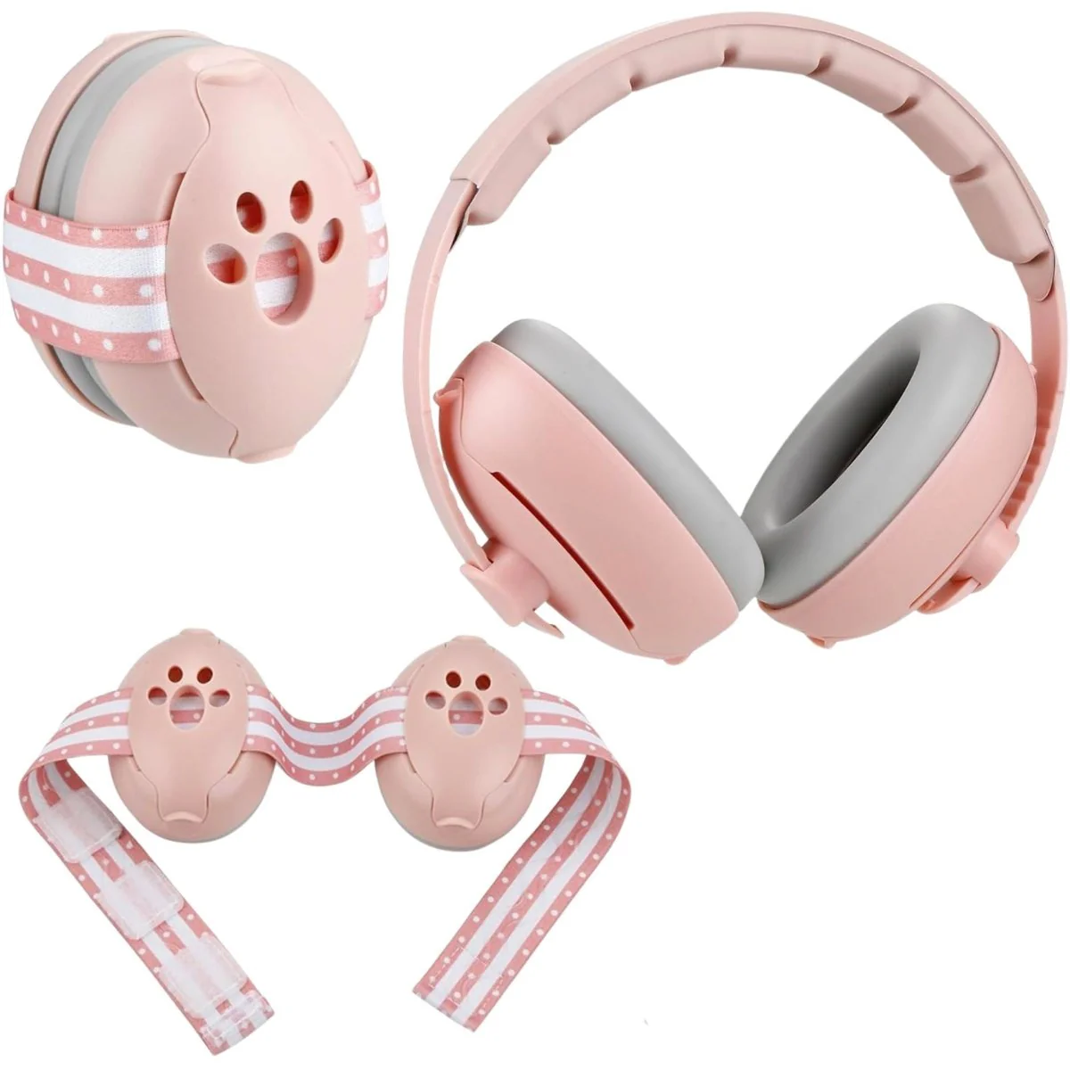 Casque anti bruit bébé | Teinte rose poudré - Boutique Bébé en Ligne : Soins, Jouets et Articles Maison Farmers Funday Batterie pour jouer et explorer