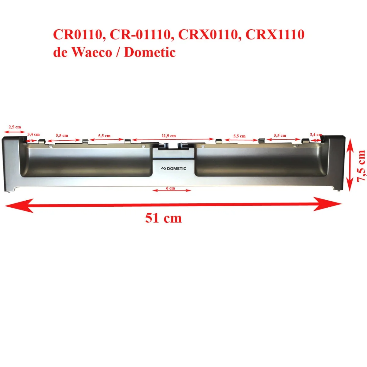 Fixation prise pour CR0110, CR-01110, CRX0110, CRX1110 Dometic ou Waeco - Accessoires Outdoor pour Plus de Liberté de Mouvement - {'count': 1, 'name': 'latéral'}