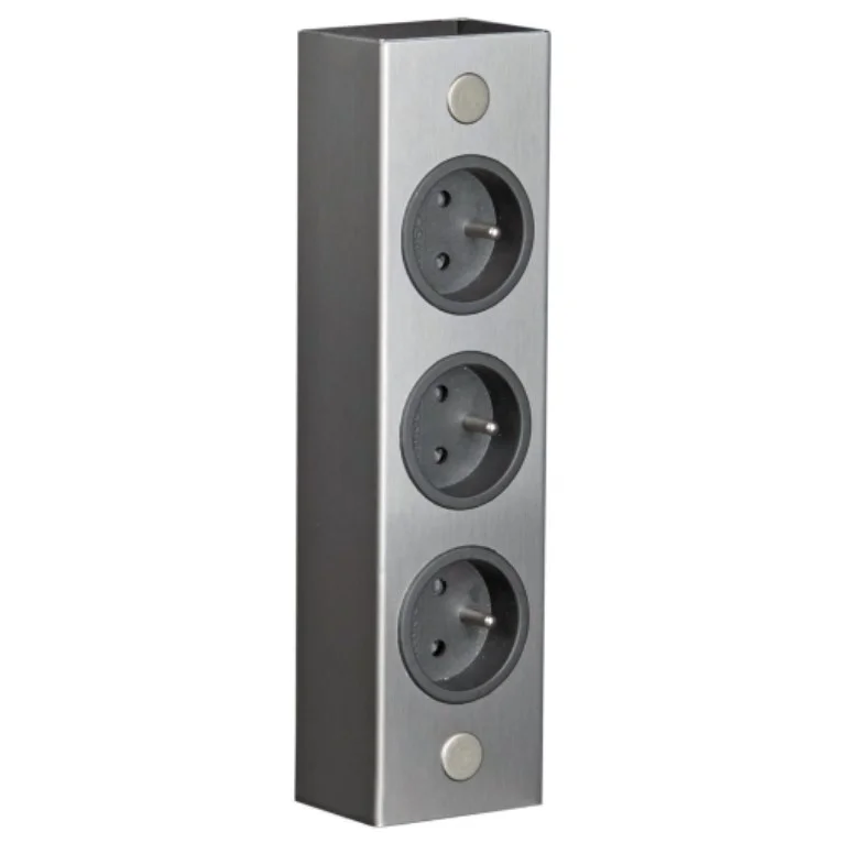 Bloc 3 prises Inox ou Noir - Saldi Straordinari – Offerte Speciali Disponibili Adesso Riex ED14 Bloc prise 4× type E 2p+T, câble 2 m, noir | Hranipex
