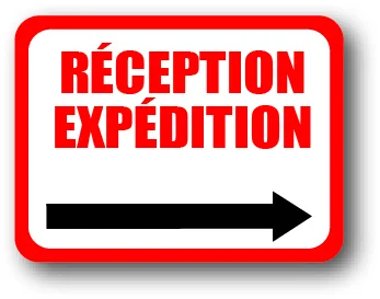 DuraSign pictogramme RÉCEPTION/EXPÉDITION (avec flèche droite) - Saldi Straordinari placement – Offerte Speciali Disponibili Adesso