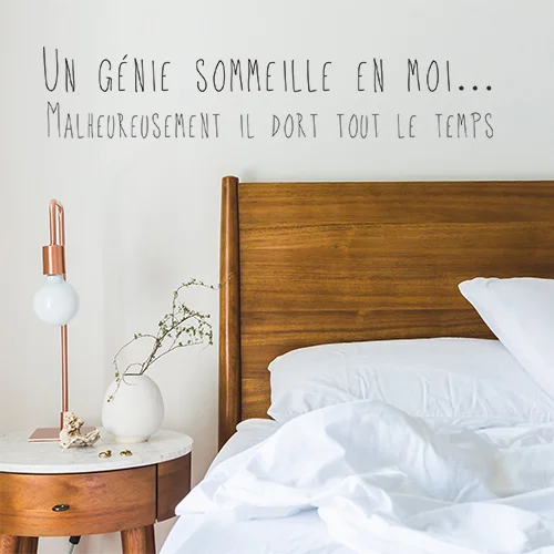 Sticker citation Un génie sommeille thème en moi - Saldi Straordinari – Offerte Speciali Disponibili Adesso