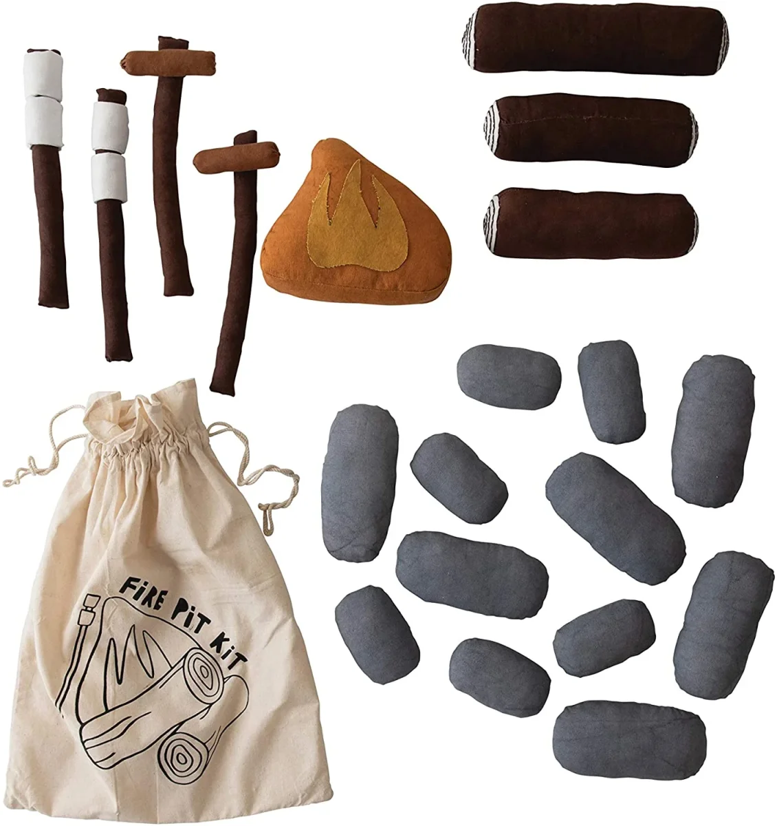 Creative Coop - Ensemble de Foyer en Toile||Creative Coop - Canvas Fire Pit Kit - Boutique Bébé en Ligne : Soins, Jouets et Articles Maison - {'count': 1, 'name': 'créatifs'}