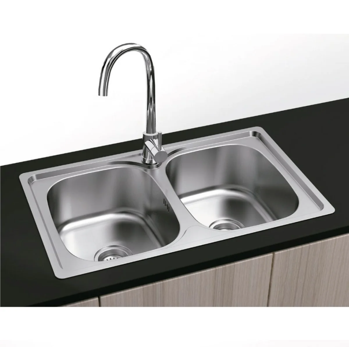Evier 2 bacs rectangulaire à encastrer 44×80 + bonde - Édition Limitée – L’Art de la Table Française en Promotion ! Evier Inox Apparent 80x50 cm - 1 Cuve + Égouttoir | Banka Sinks – SQES