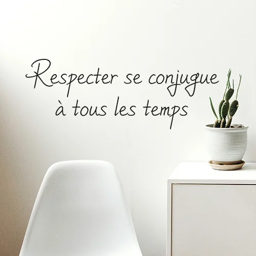 Sticker autocollant citation Respecter - Saldi Straordinari – Offerte Speciali Disponibili Adesso - Amour