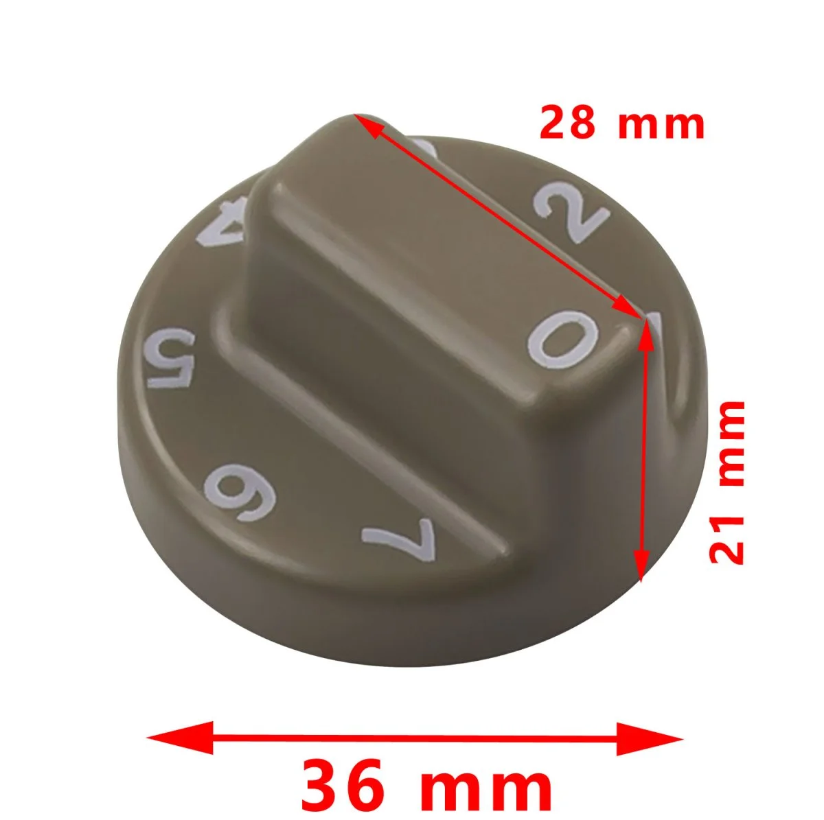 Bouton rotatif du thermostat brun ⌀ 36 x 21mm RM4200, RM4201, RM4210, RM4211, RM4230, RM4231, RM4260, RM4261 Electrolux Dometic - Accessoires Outdoor pour Plus de Liberté de Mouvement - {'count': 1, 'name': 'Régulateur'}