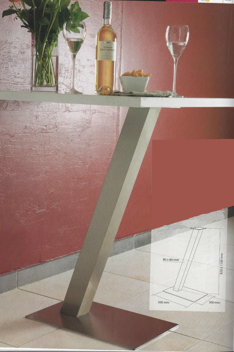 Pied de Snack carré incliné télescopique en acier - Saldi Straordinari – Offerte Speciali Disponibili Adesso Croixanvec - Pied de table à manger en croix - en Acier – OBERIAN