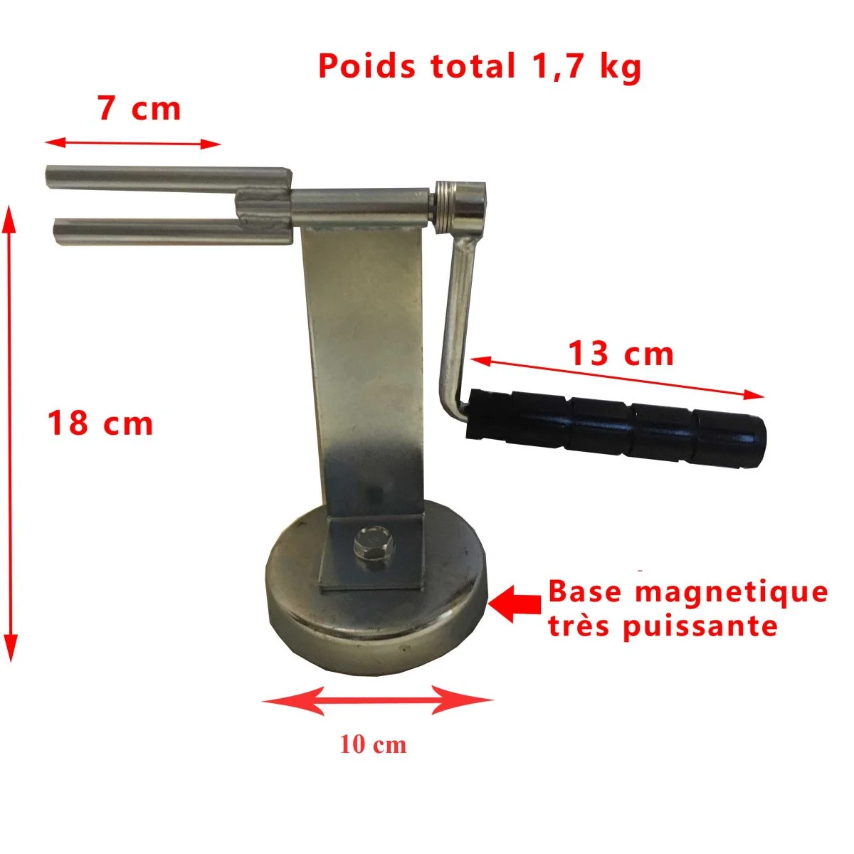 Enrouleur de sangle pour chauffeur routier avec un gros aimant à sa base - Accessoires Outdoor pour Plus de Liberté de Mouvement Sangle d'arrimage automatique avec enrouleur, + crochets en S, 1,8 m, 25  mm, 600 kg