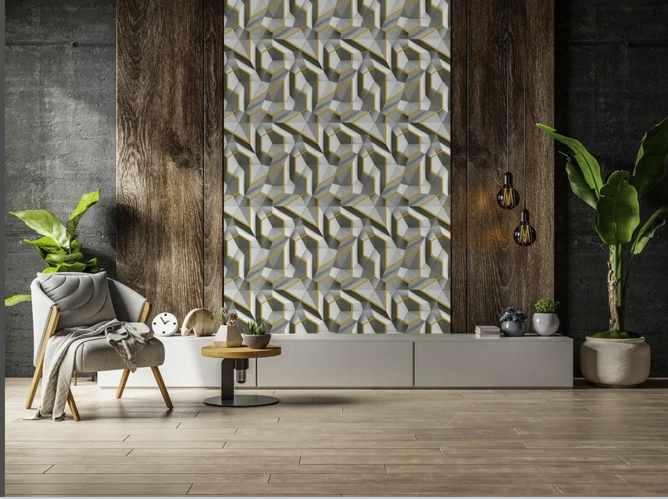 Rouleau papier peint 3D adhésif CF-1006 - Accessoires pratiques maison pour un intérieur plus fonctionnel - {'count': 1, 'name': 'Chine'}