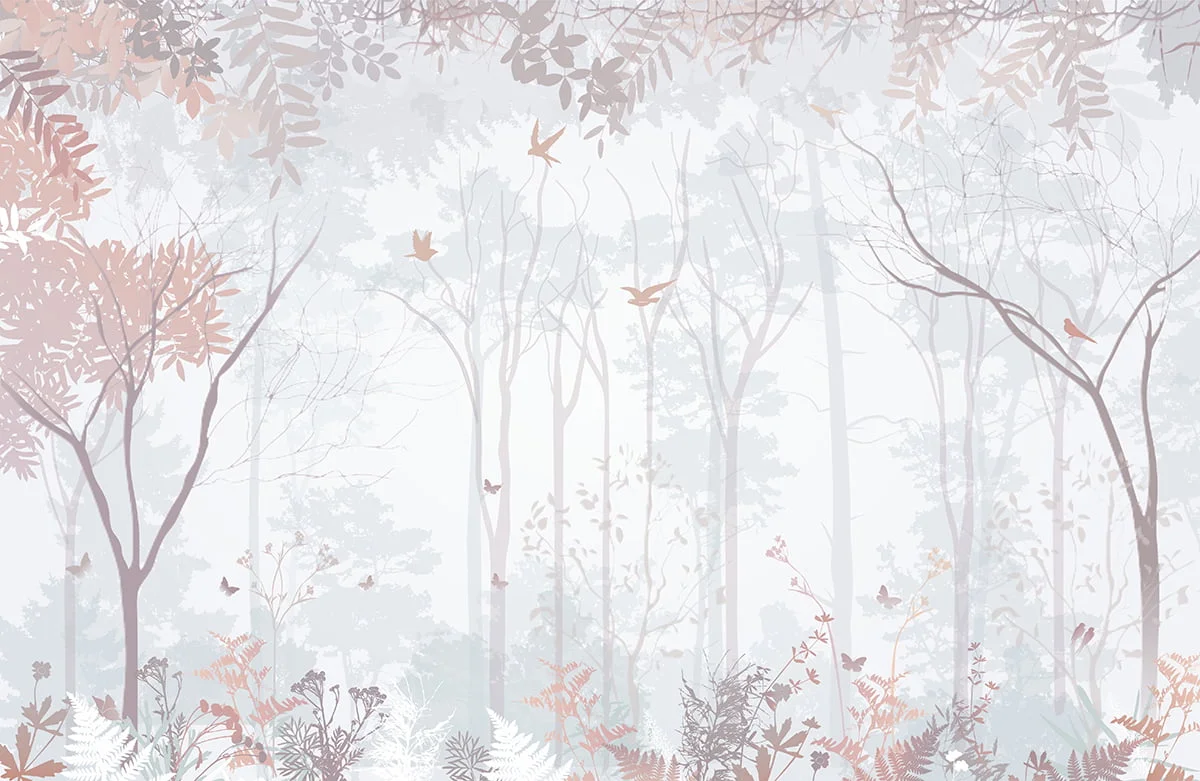 Papier peint Forêt Rose - Saldi Straordinari – Offerte Speciali Disponibili Adesso - Leroy merlin