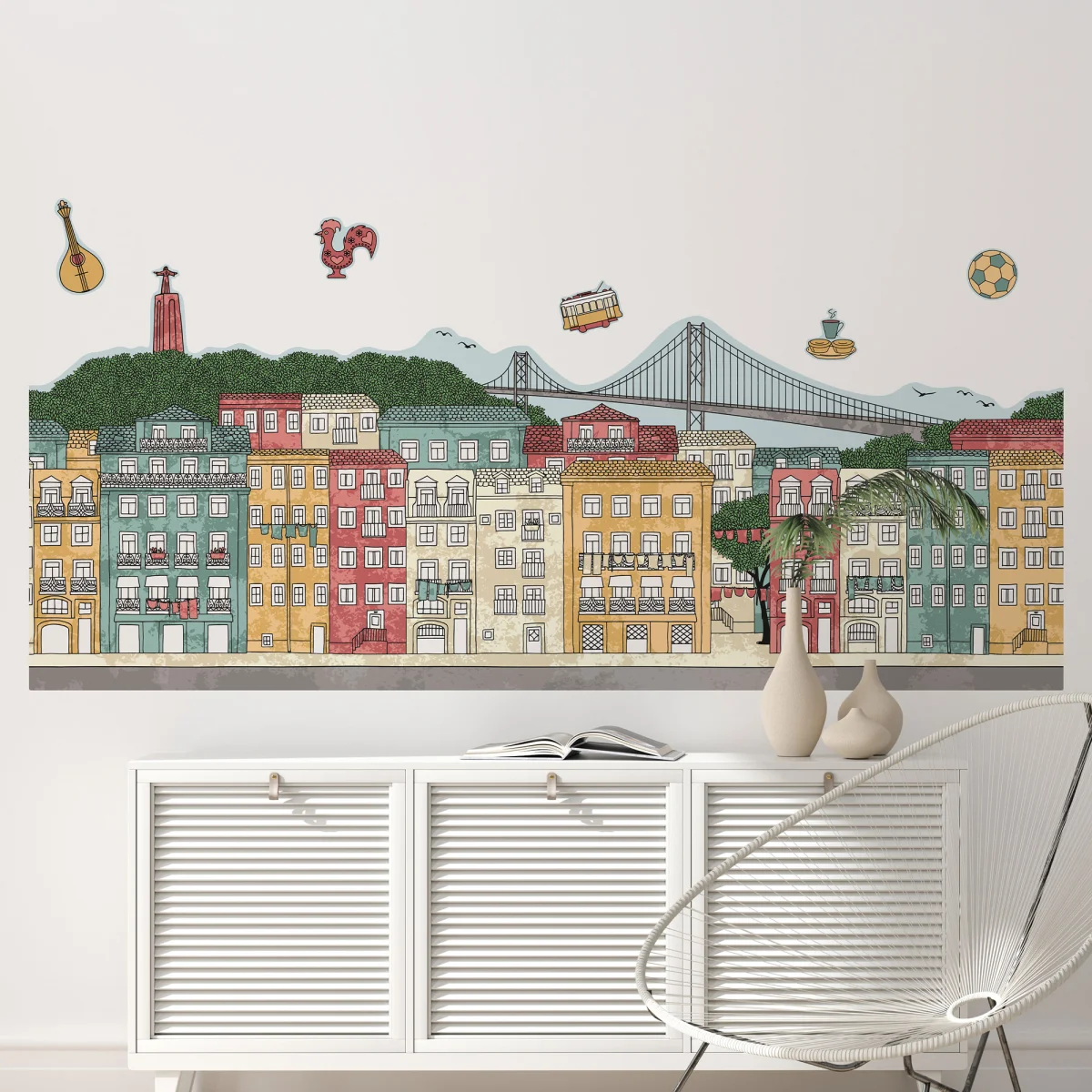 Grand Décor Papier Découpé Skyline Lisbonne Saldi Straordinari Offerte Speciali Disponibili Adesso
