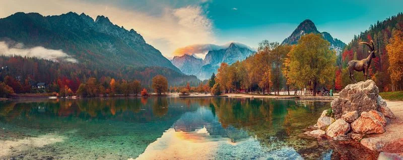 Peinture murale Lac de Slovénie - Saldi Straordinari – Offerte Speciali trucs Disponibili Adesso