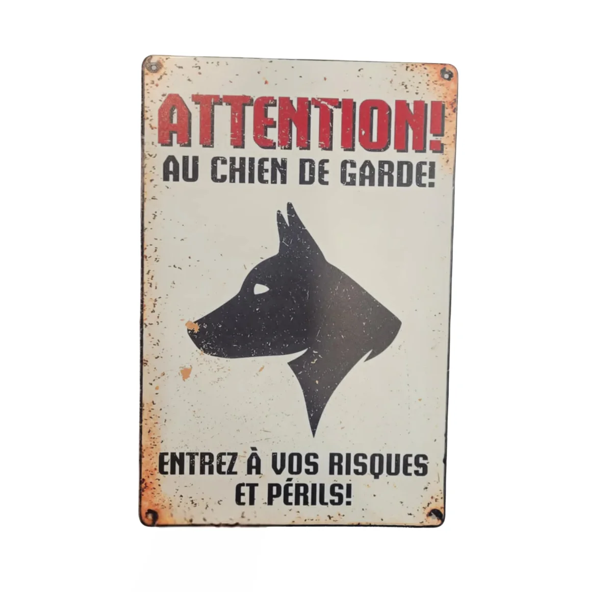 Pancarte métallique - Attention au chien - Saldi Straordinari – Offerte Speciali Disponibili Adesso Plaque Attention Malinois à humeur variable panneau chien – CreationKdo