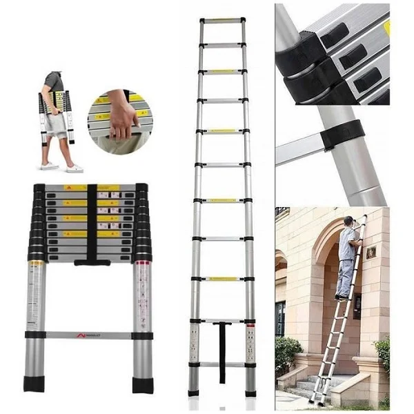 Échelle Télescopique Extensible Aluminium Marches Vins Rouges Harmonieux Occasion