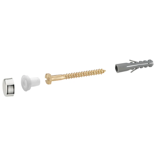 Fixations WC tirefonds 6x70 mm chevilles 8x40 mm x2 - Accessoires Outdoor pour Plus de Liberté de Mouvement Fixation universelle : cheville, tirefond, rondelle