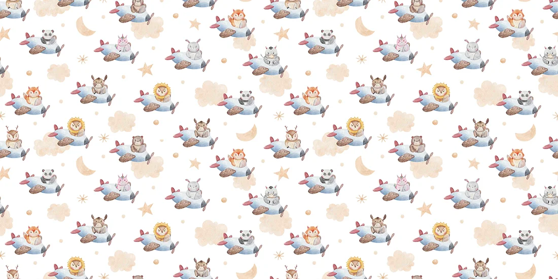 Papier peint Avions animaux - Saldi Straordinari – Offerte Speciali Disponibili Adesso Papier peint panoramique enfants avion animaux 130x88 cm serie forest |  stockinger.com