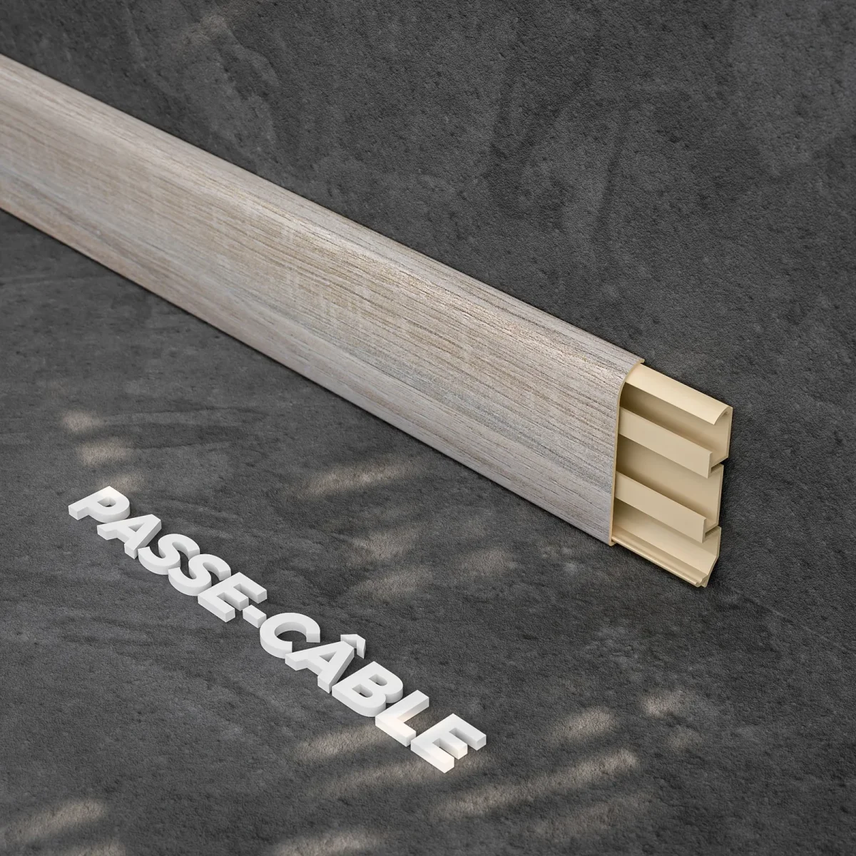 Plinthe Passe-Câble PVC 80 mm – Chêne Naturel - Vins Rouges Harmonieux Terre pour Chaque Occasion