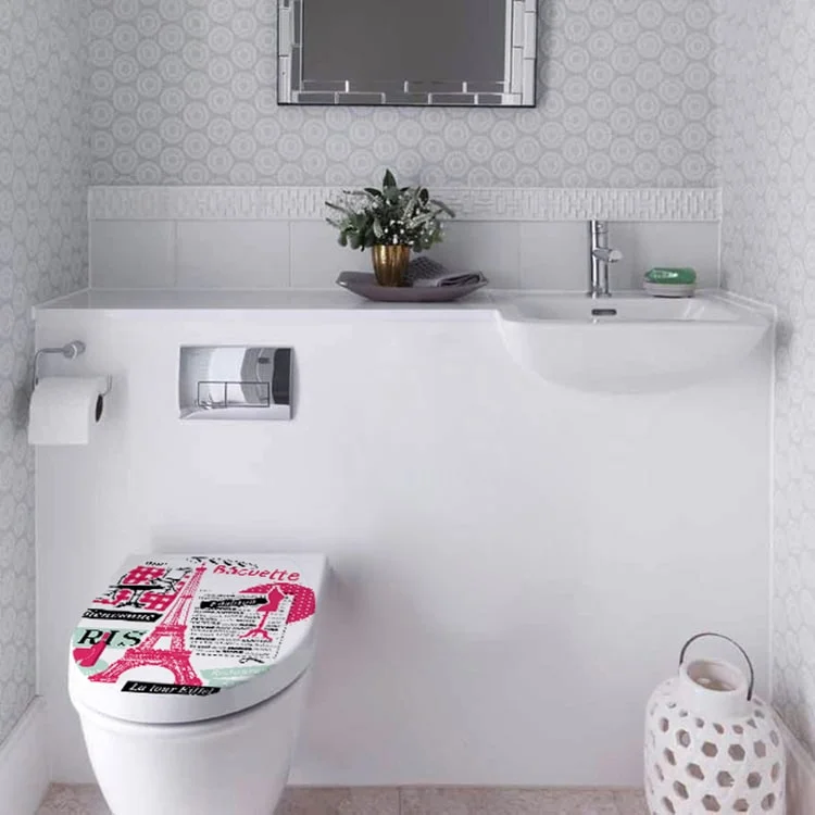Sticker Definition Paris Rose et Noir pour WC - Saldi Straordinari – Offerte Speciali Disponibili Adesso