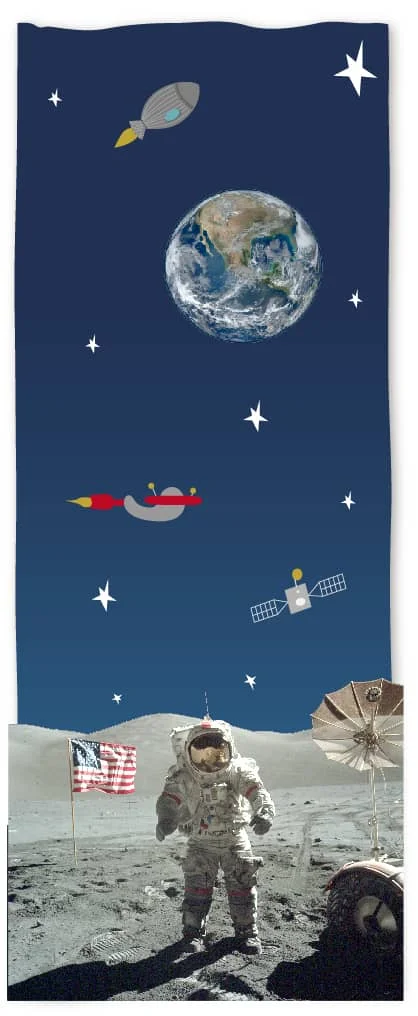 Lé de papier peint géant avec la terre Tardio vue de la Lune - Boutique Bébé en Ligne : Soins, Jouets et Articles Maison