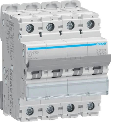 DISJONCTEUR 25kA 4P 6A (C) 4M NRN406 HAGER - Saldi Straordinari – Offerte Speciali Disponibili Adesso - Havells